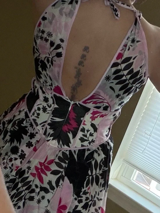 Sportmax MaxMara floral summer dress Italy Italian cotton silk wedding guest 6 - Picture 3 of 12